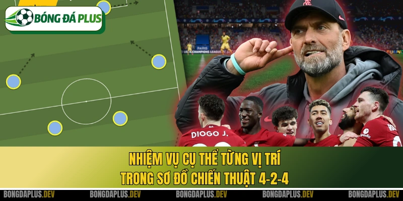 Nhiệm vụ cụ thể từng vị trí trong sơ đồ chiến thuật 4-2-4